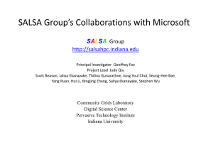 SALSA Group’s Collaborations with Microsoft S A L