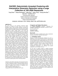 DACIDR: Deterministic Annealed Clustering with Interpolative Dimension Reduction using a Large