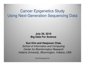 Cancer Epigenetics Study Using Next-Generation Sequencing Data