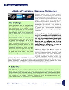 Litigation Preparation - Document Management