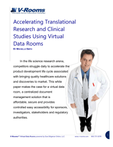 Accelerating Translational Research and Clinical Studies Using Virtual Data Rooms