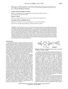 Rheology of Polyethylenes with Novel Branching Topology Synthesized