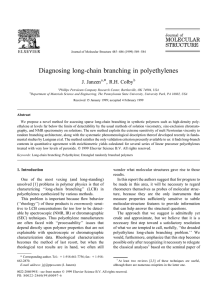 Diagnosing long-chain branching in polyethylenes *, R.H. Colby J. Janzen