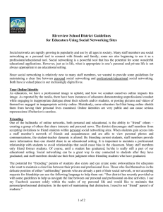 Riverview School District Guidelines for Educators Using Social Networking Sites