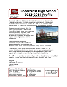Cedarcrest High School 2013-2014 Profile