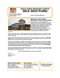 2014-2015 Profile Cherry Valley Elementary School Welcome to Cherry Valley