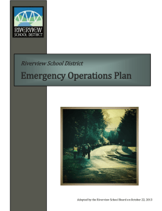 Emergency Operations Plan Riverview School District