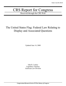 CRS Report for Congress Display and Associated Questions