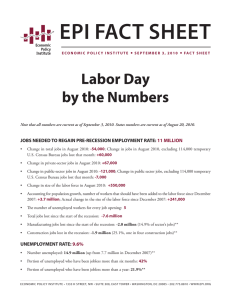 EPI Fact ShEEt labor Day by the numbers