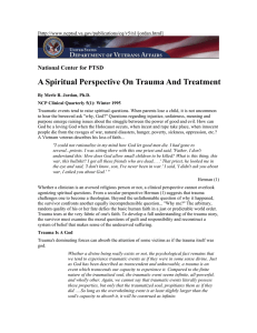 A Spiritual Perspective On Trauma And Treatment National Center for PTSD [