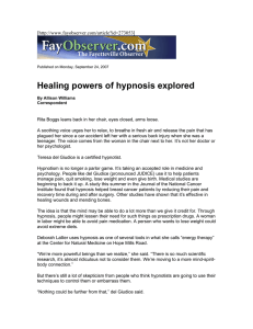 Healing powers of hypnosis explored [