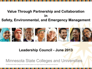 Value Through Partnership and Collaboration in Safety, Environmental, and Emergency Management