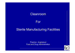 Cleanroom For Sterile Manufacturing Facilities Praphon  Angtrakool