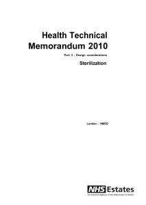 Health Technical Memorandum 2010 Sterilization Part 2 : Design considerations
