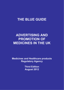 THE BLUE GUIDE ADVERTISING AND PROMOTION OF