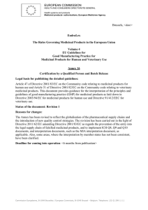 EUROPEAN COMMISSION  date EudraLex