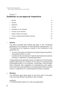 Annex 7 Guidelines on pre-approval inspections