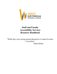 Staff and Faculty Accessibility Services Resource Handbook
