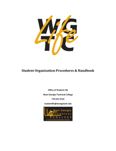 Student Organization Procedures &amp; Handbook Office of Student Life