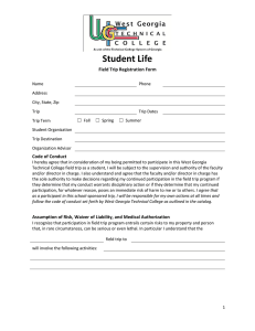 Student Life  Field Trip Registration Form