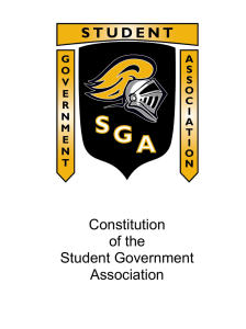 Constitution of the Student Government Association