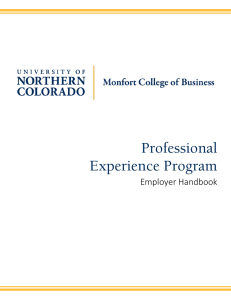 Professional Experience Program Employer Handbook