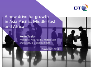 A new drive for growth in Asia Pacific, Middle East and Africa