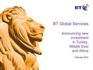 BT Global Services  Announcing new investment