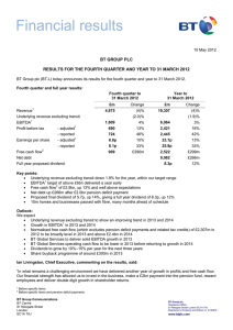 BT GROUP PLC