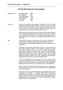 – 10 May 2012 BT Q4 2012 transcript  1