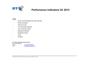 Performance Indicators Q1 2012 Index