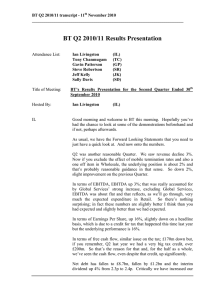 BT Q2 2010/11 transcript - 11 November 2010 _________________________________________________________________________