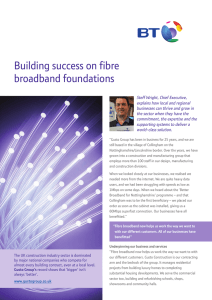 Building success on fibre broadband foundations