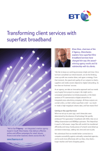 Transforming client services with superfast broadband