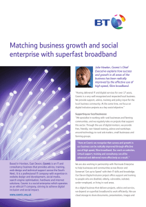 Matching business growth and social enterprise with superfast broadband
