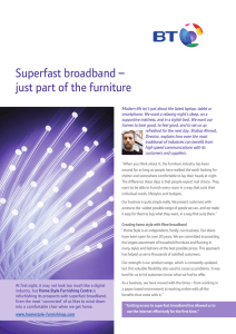 Superfast broadband – just part of the furniture