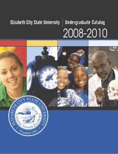 2008-2010 COVER Elizabeth City State University Undergraduate Catalog 20