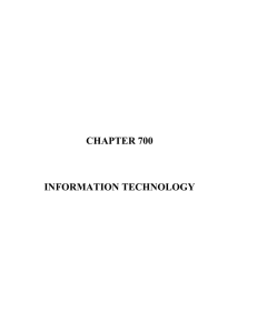 CHAPTER 700  INFORMATION TECHNOLOGY