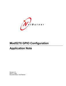 Mod5270 GPIO Configuration Application Note