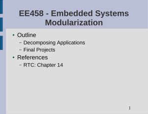 EE458 - Embedded Systems Modularization Outline References