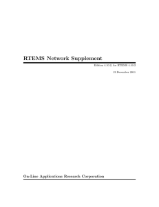 RTEMS Network Supplement On-Line Applications Research Corporation Edition 4.10.2, for RTEMS 4.10.2