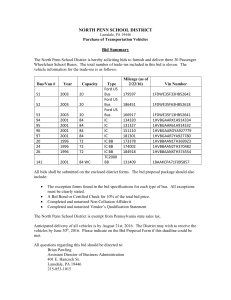 NORTH PENN SCHOOL DISTRICT Bid Summary