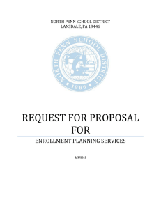 REQUEST FOR PROPOSAL FOR ENROLLMENT PLANNING SERVICES