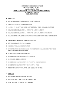 NORTH PENN SCHOOL DISTRICT 401 E. HANCOCK STREET LANSDALE, PA. 19446