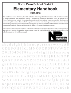 Elementary Handbook North Penn School District 2015-2016