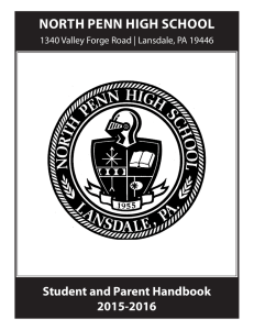 NORTH PENN HIGH SCHOOL Student and Parent Handbook 2015-2016