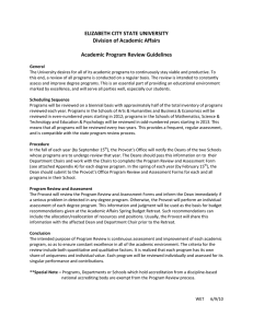 ELIZABETH CITY STATE UNIVERSITY  Division of Academic Affairs    Academic Program Review Guidelines 