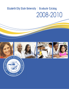 2008-2010 COVER Elizabeth City State University Graduate Catalog 20