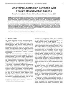 Analyzing Locomotion Synthesis with Feature-Based Motion Graphs Student Member, IEEE