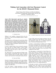 Walking Gait Generation with Foot Placement Control